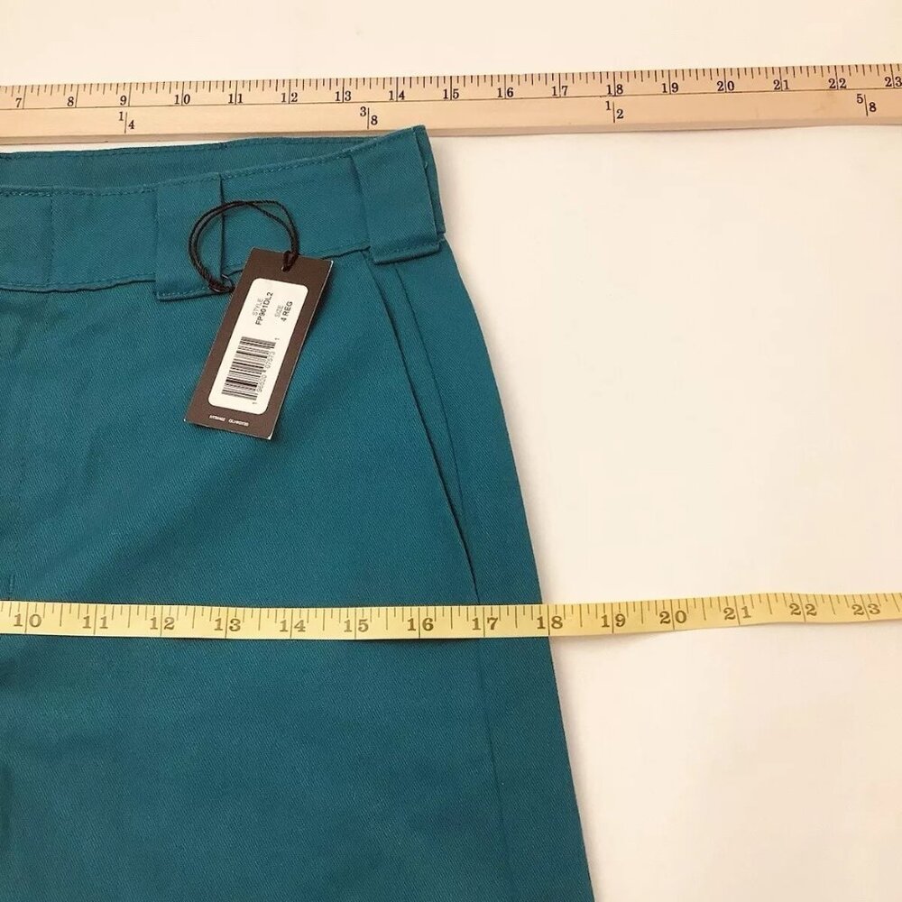 Dickies Women's Aqua Wide Leg Jeans - Picture 8 of 11